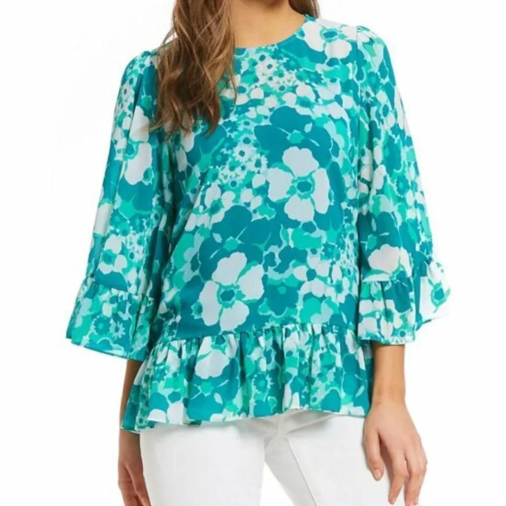 MICHAEL Michael Kors Springtime Floral Top Size S